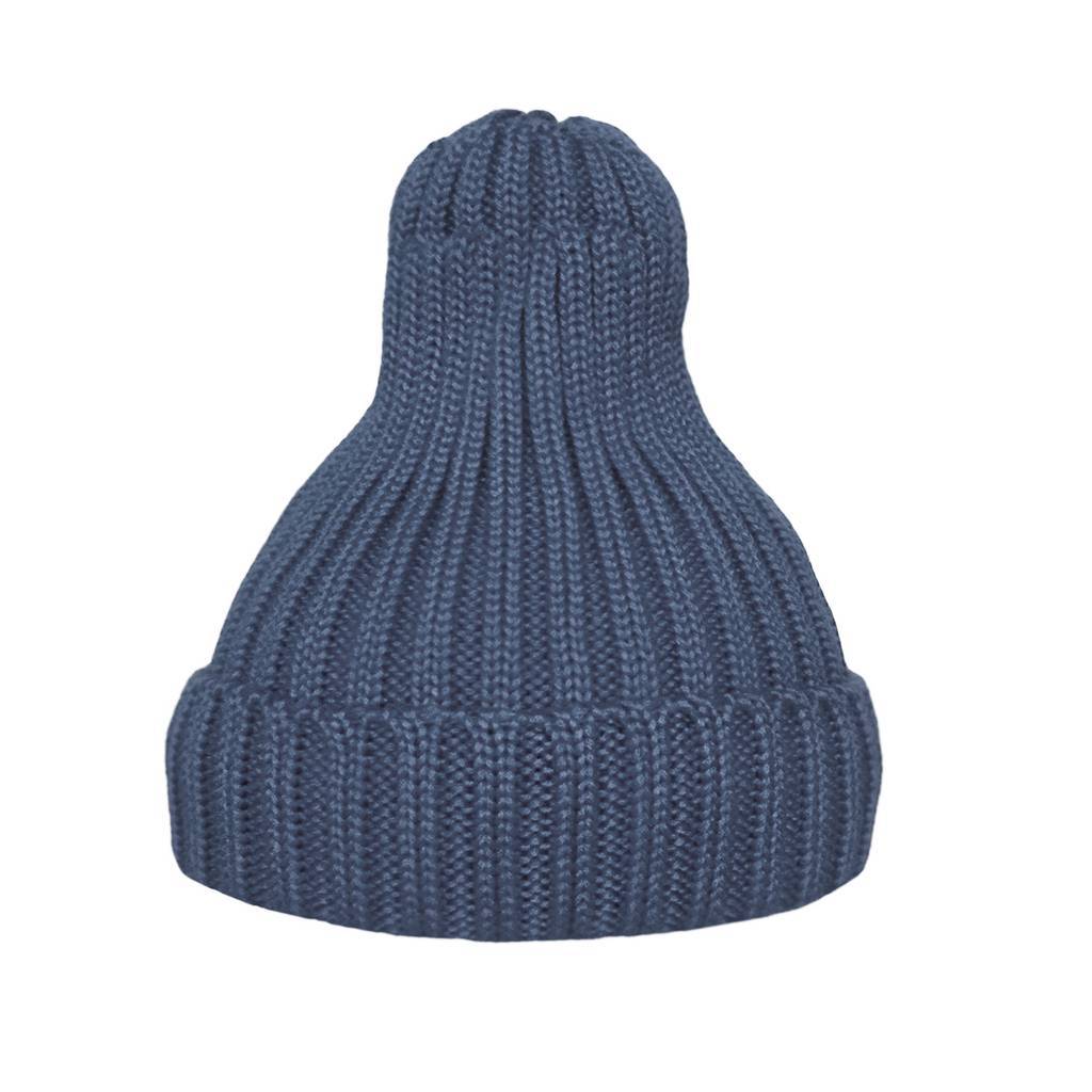 Шапка утеплённая джинсово-синяя