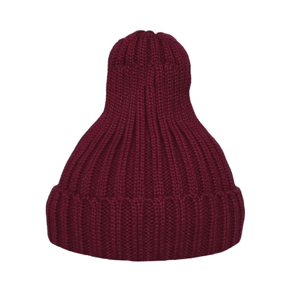 Шапка утеплённая бордовая тёмная