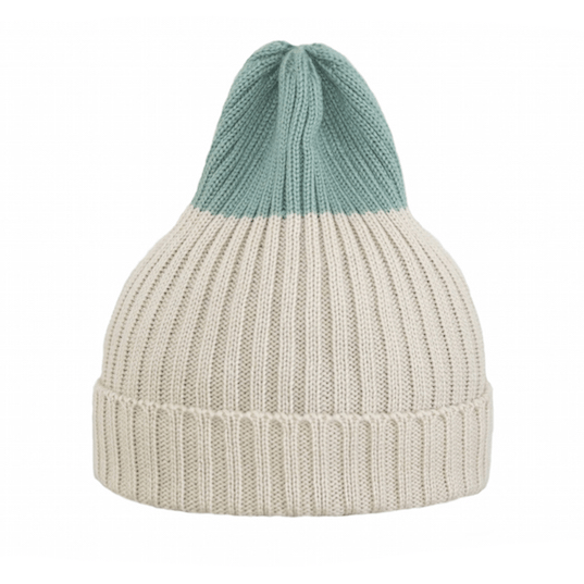 Шапка Tamanegi светло-бежевая/цвет морской волны пастельный