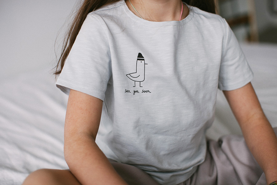 Футболка "Sea You Soon" светло-серая (детские)