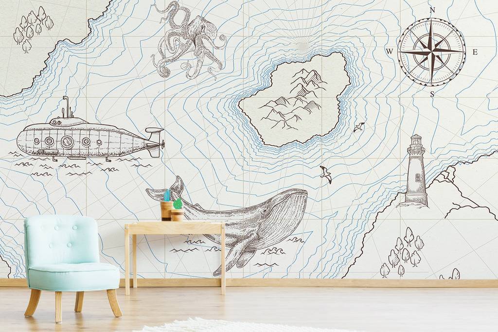 Обои "Морская карта"