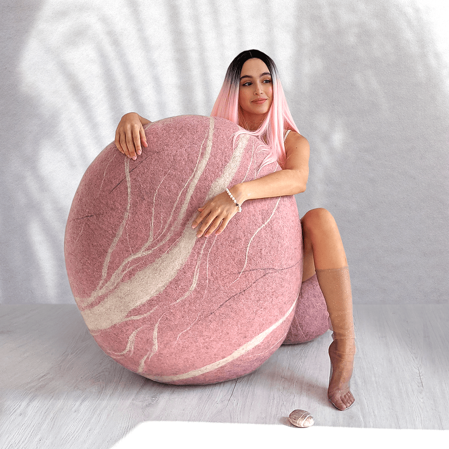 Пуф-камень "Pink Dream"
