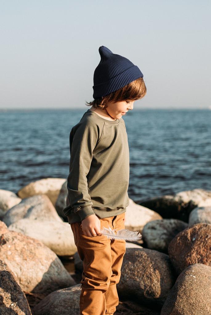 Хлопковая шапка тёмно-синяя