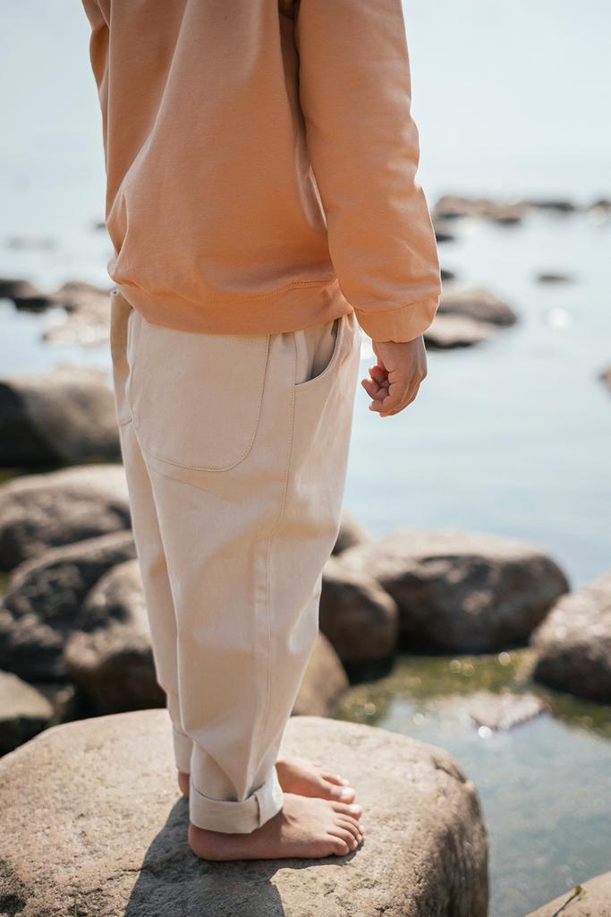 Брюки-бананы айвори