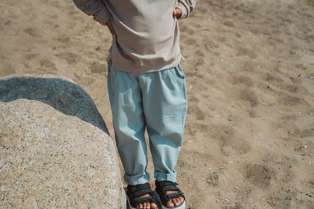 Брюки-бананы мятные