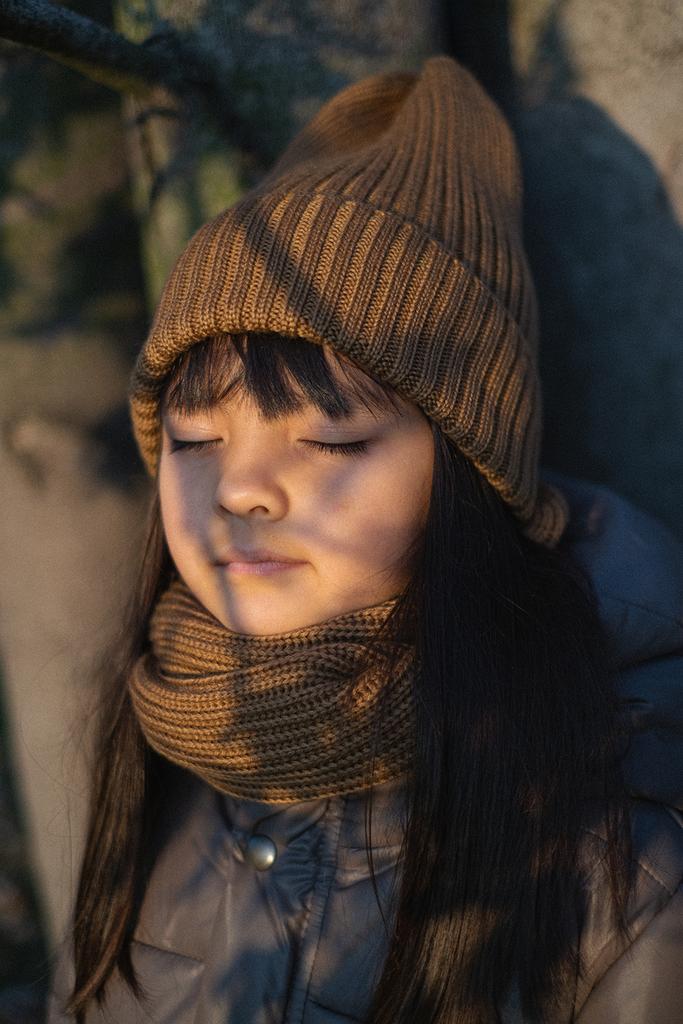 Шапка светло-коричневая