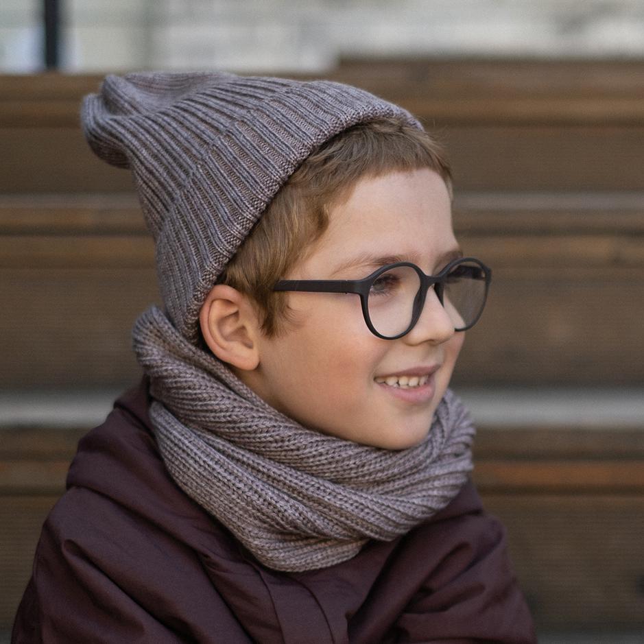 Снуд серо-коричневый меланж