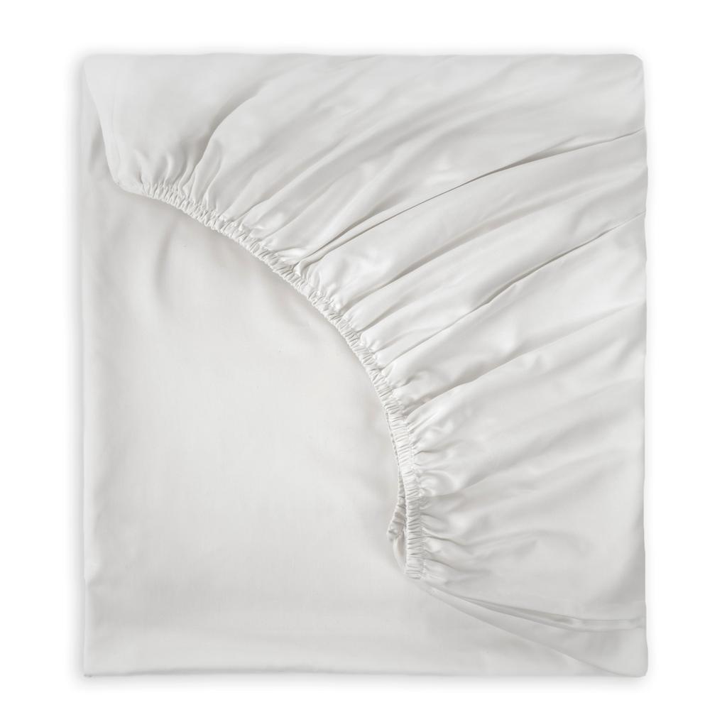 Простыня на резинке светло-серая