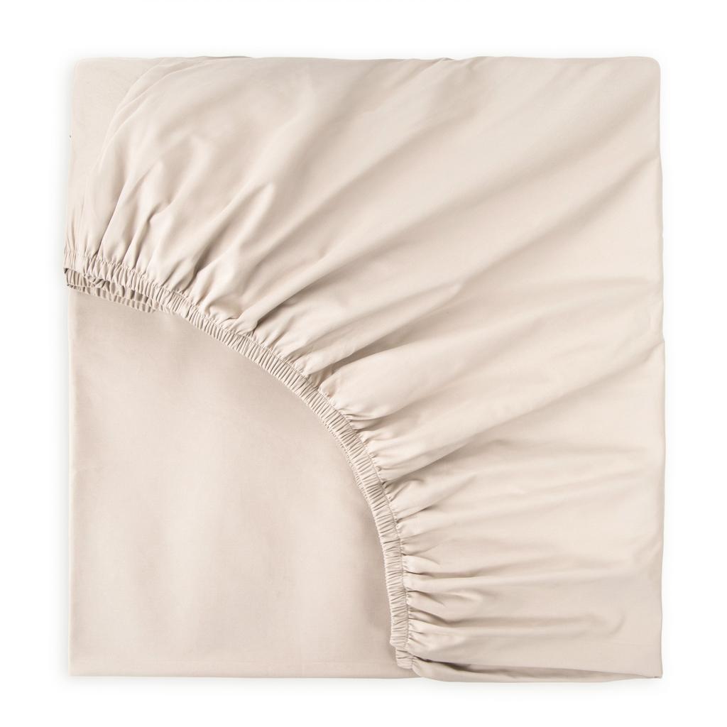 Простыня на резинке бежевая