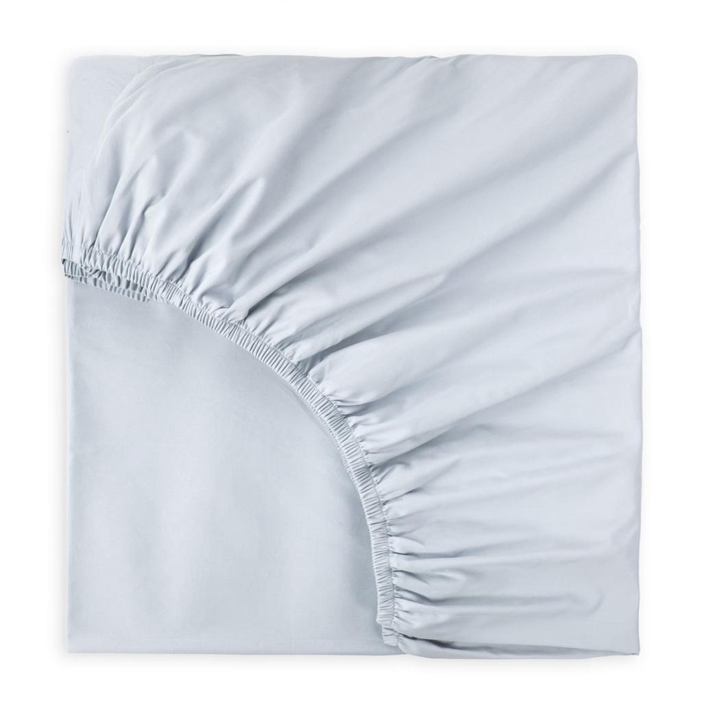 Простыня на резинке светло-голубая