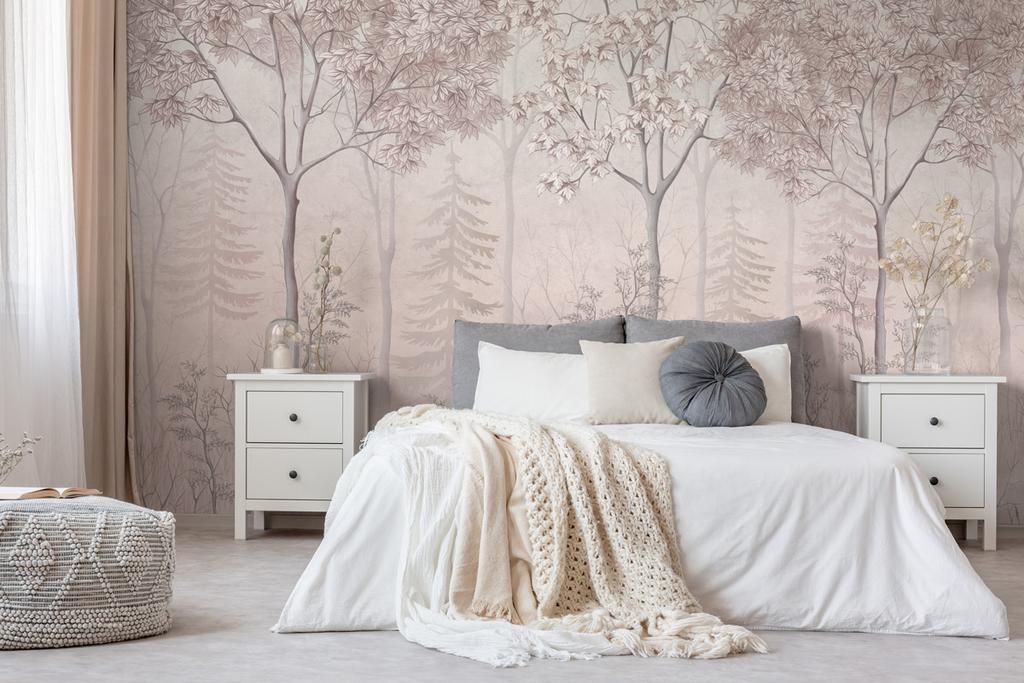 Обои "Пудровый лес"