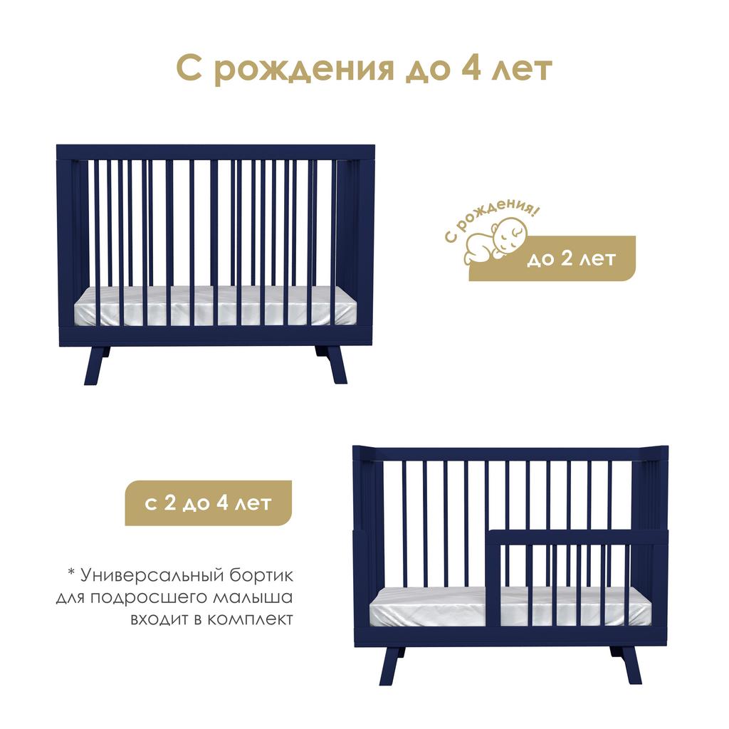 Кроватка для новорожденного Lilla Aria Night Blue