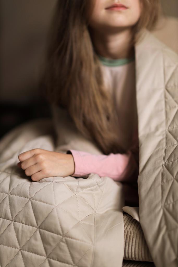 Покрывало стеганое "Ромбы", бежевое