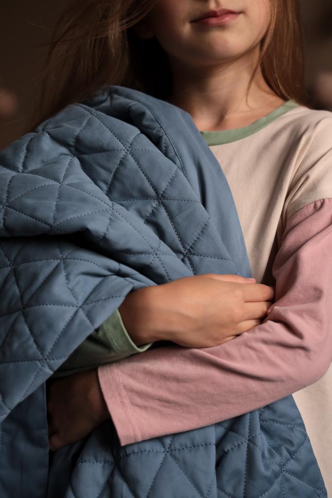 Покрывало стеганое "Ромбы", синее