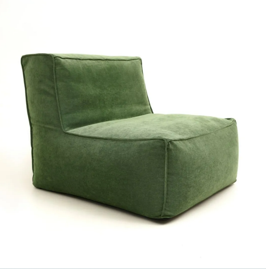 Модульное кресло с прямой спинкой в велюре