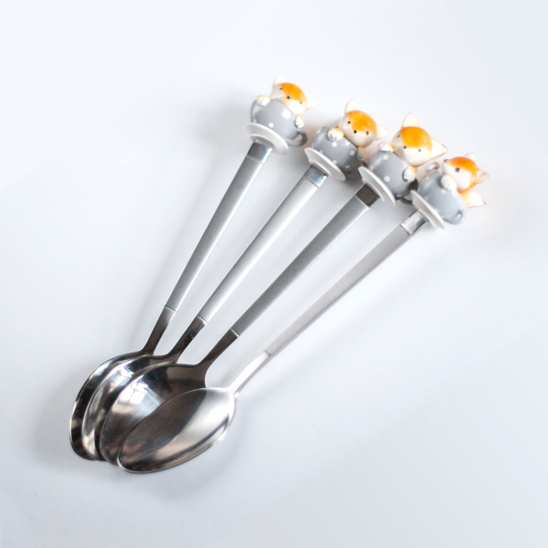 Детская ложка с лисенком