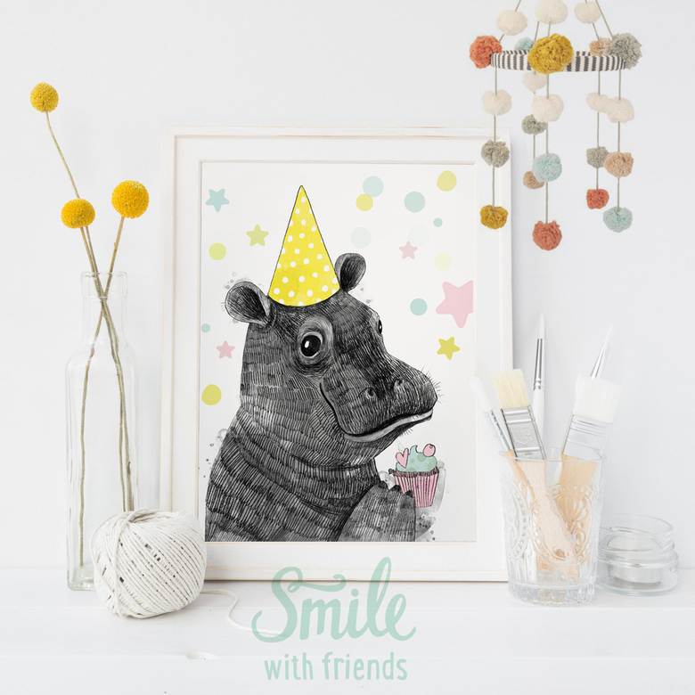 Постер "Малыш бегемот"