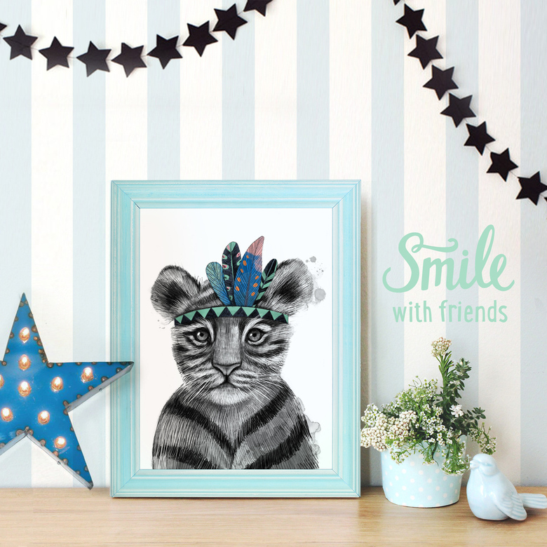 Постер "Малыш тигренок "