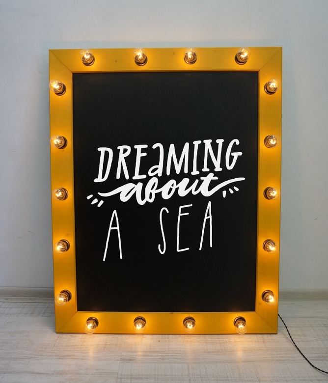 Меловая доска 80х100 см