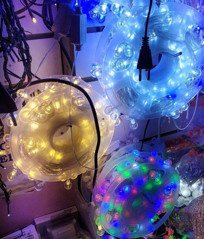 Гирлянда нить "Шарики", с мерцанием, 100 метров