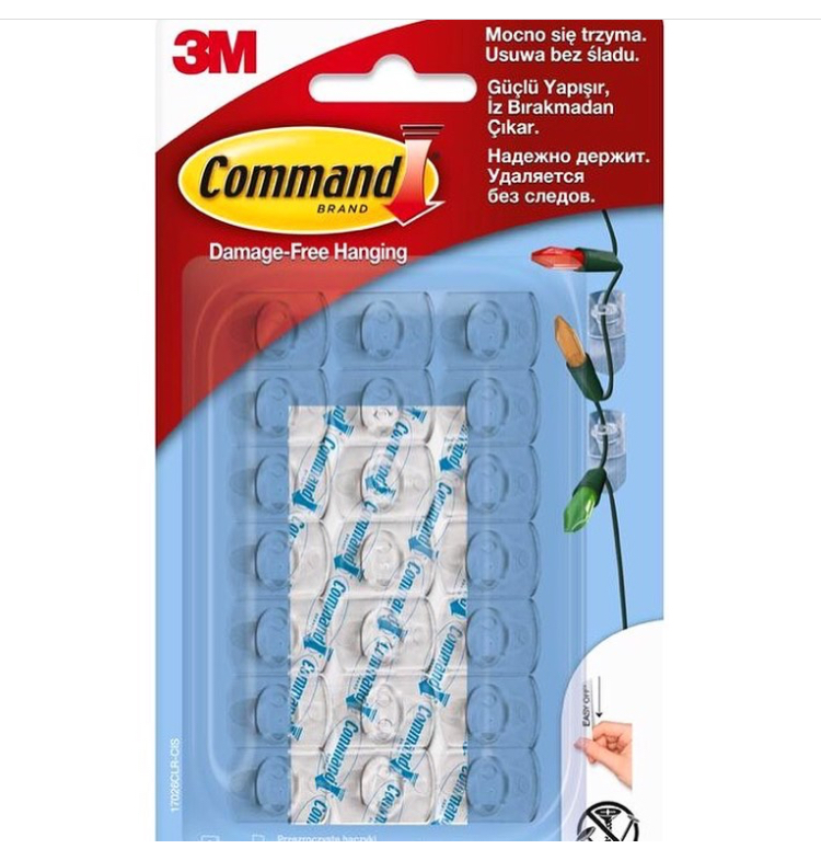 Прозрачные крючки для гирлянд, 24 шт