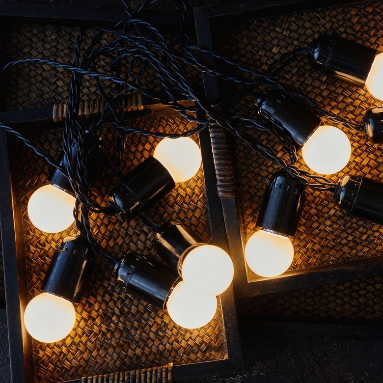 Гирлянда "РЕТРОКЛАССИКА С МАТОВЫМИ" небьющимися лампами 1вт