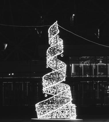 Светящийся конус-спираль