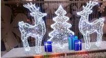 Световая композиция "Олени и елка"