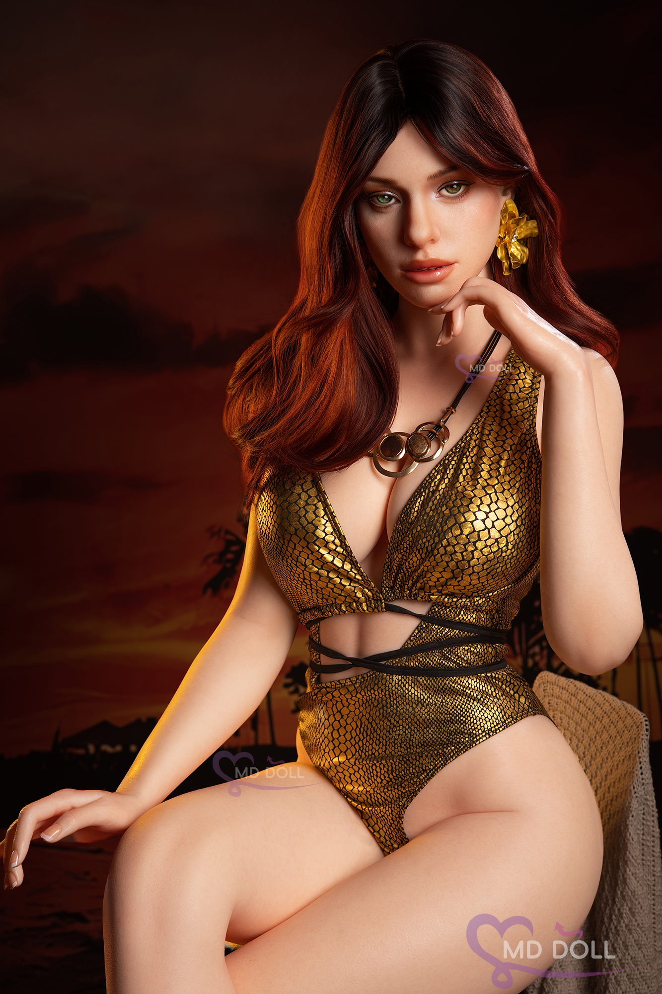 Реалистичная силиконовая секс кукла MD 166 см - Rose