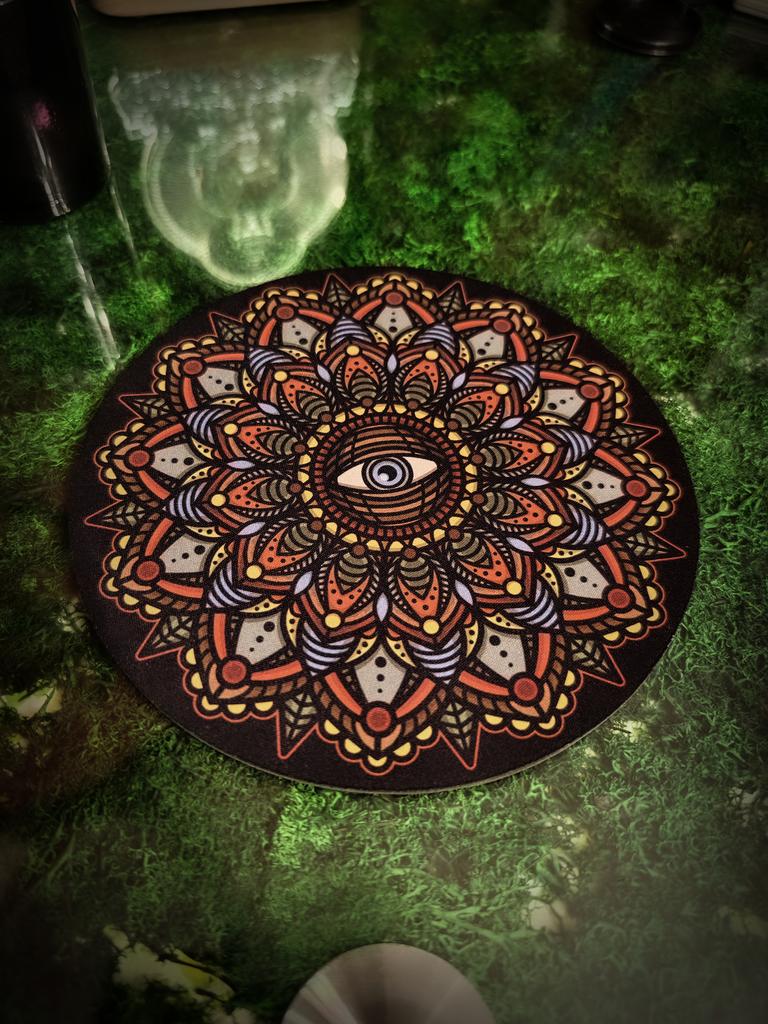 Коврик для мыши Оранжевая мандала Око