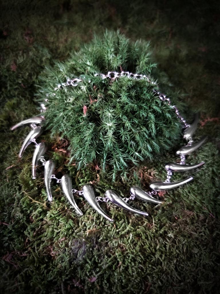 Ожерелье из стальных клыков