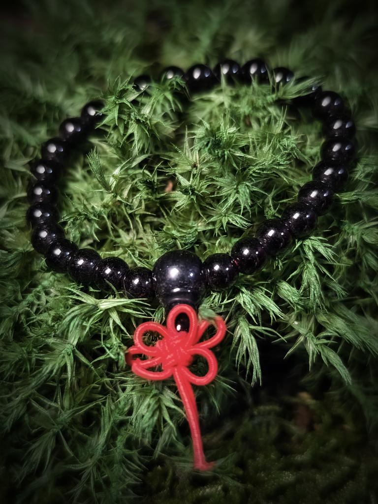 Чётки-браслет из чёрного агата