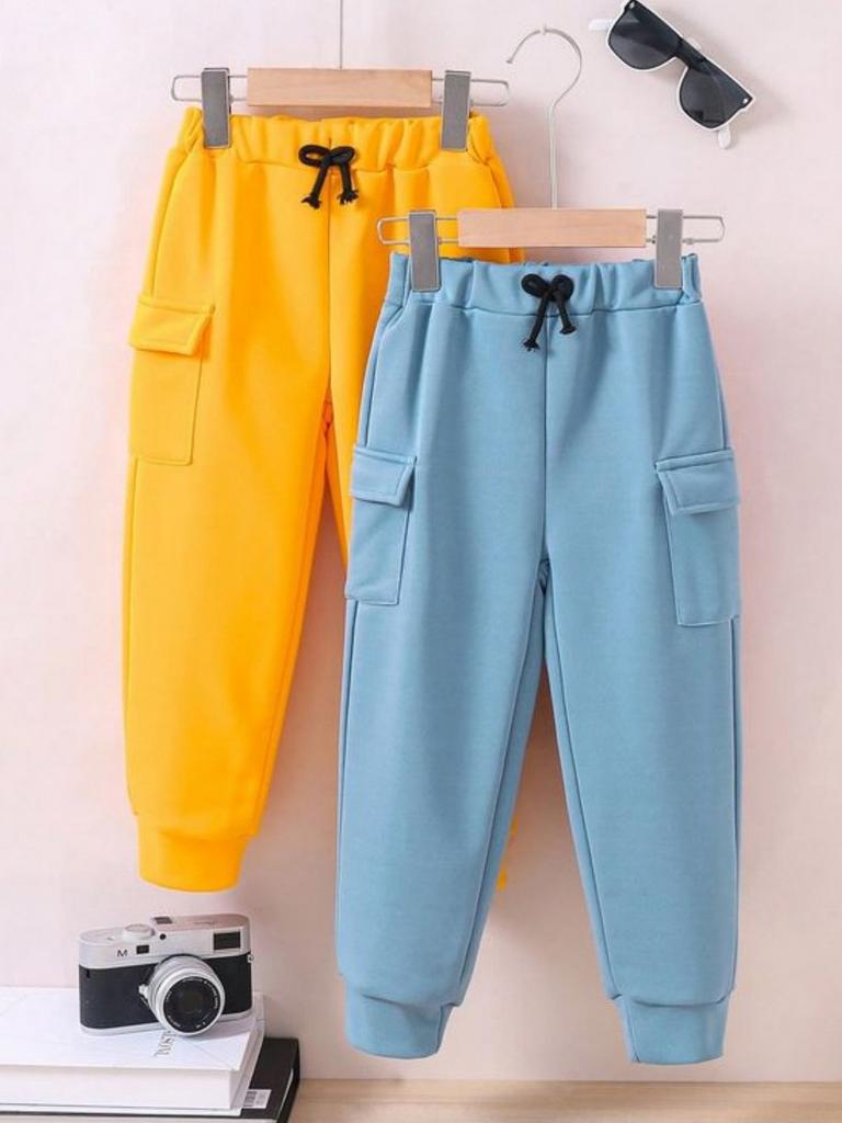 Выкройка детских трикотажных брюк, рост 92-170