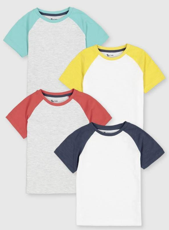 Выкройка детской футболки реглан, рост 68-170