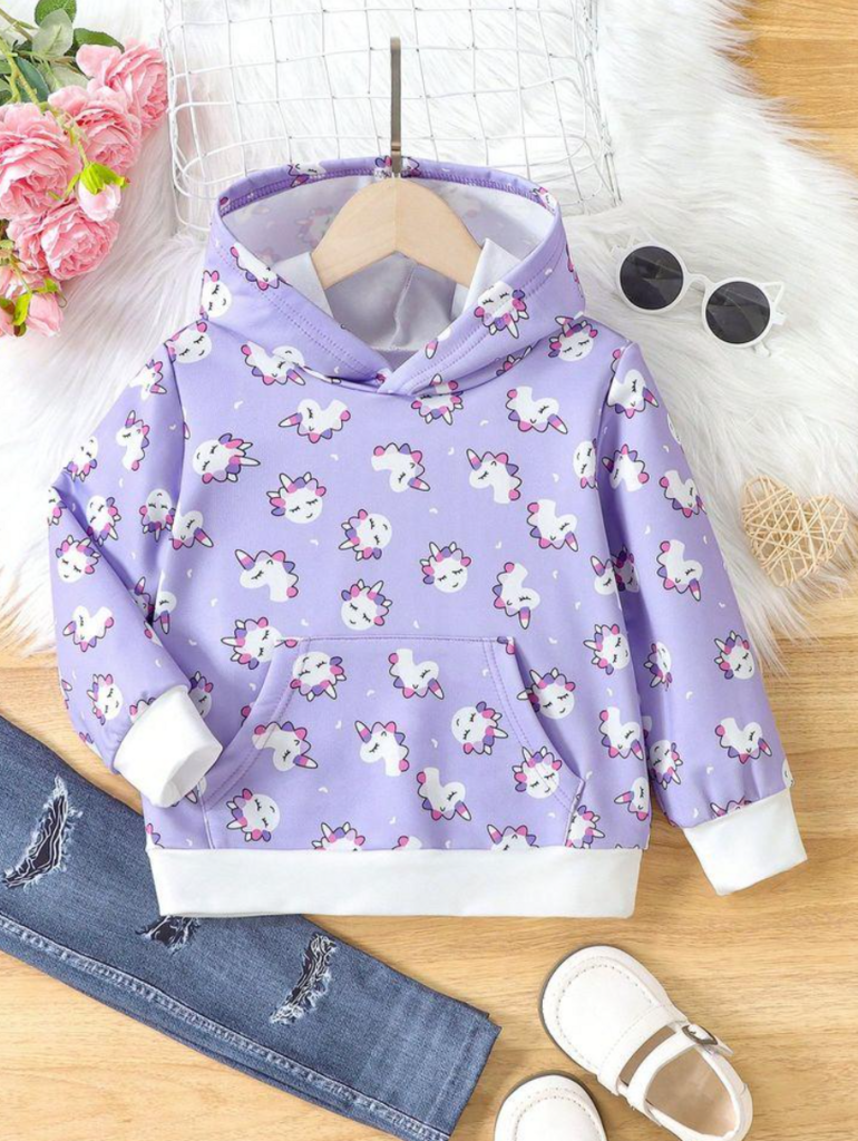 Выкройка детского худи, рост 62-170