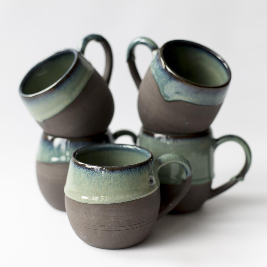 Кружка сине-зелёная