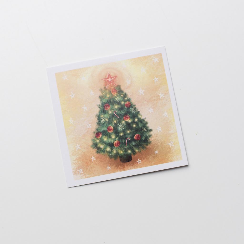 Карточка новый год ёлка
