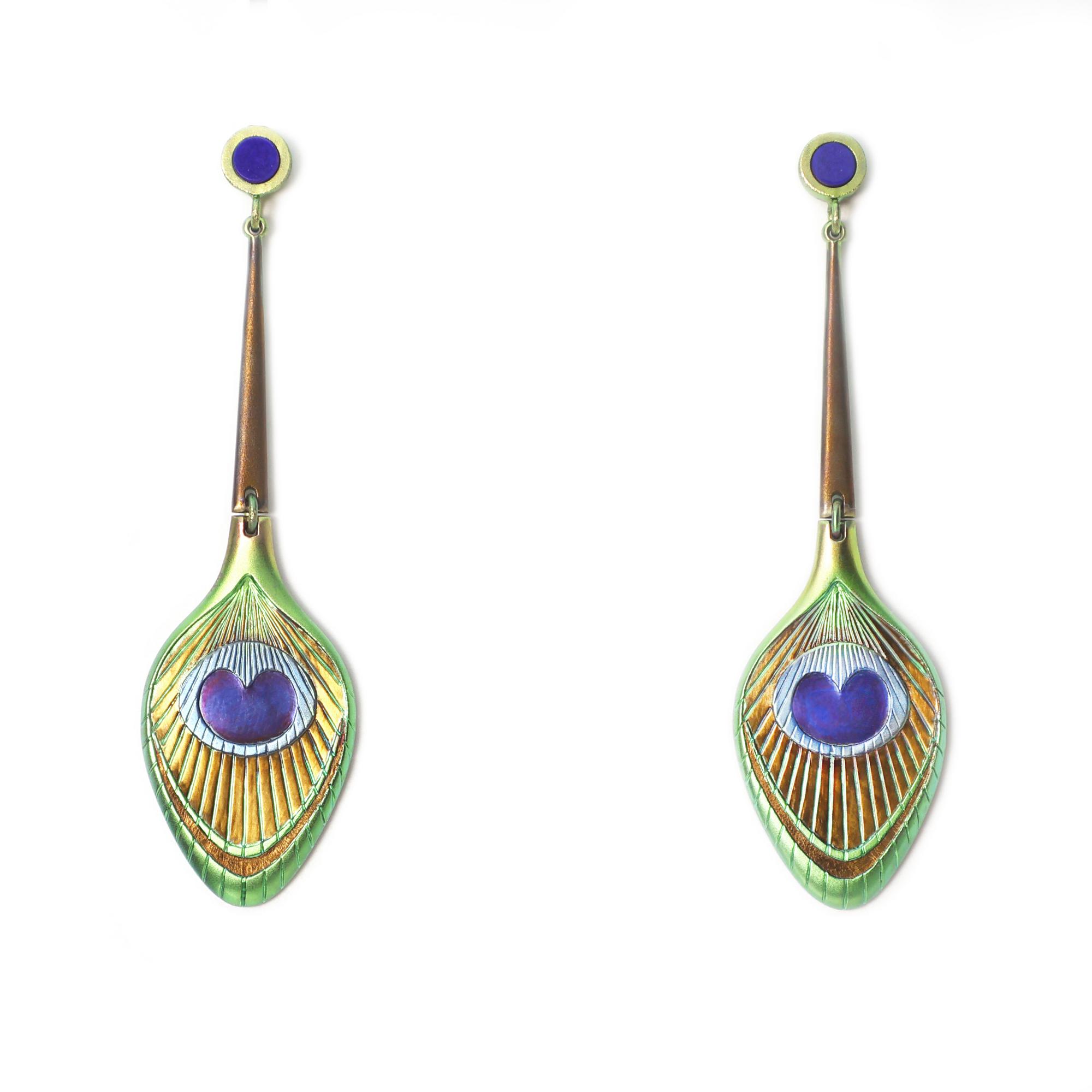 "Peacock Feathers" Earrings