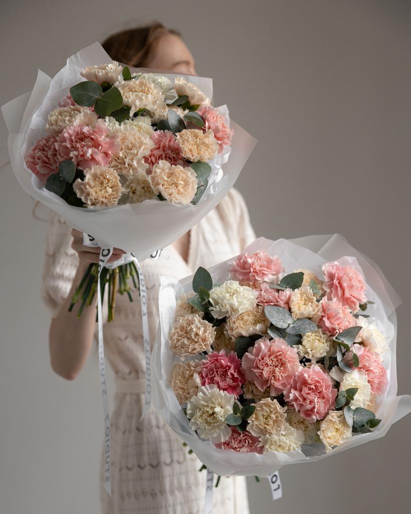 Диантус микс с эвкалиптом