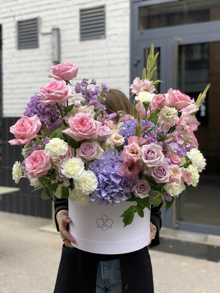 Коробка цветов Лавандовая