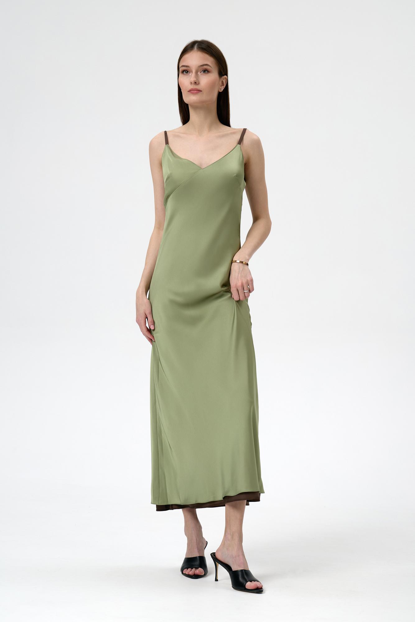 Изящное двустороннее платье из искусственного шелка