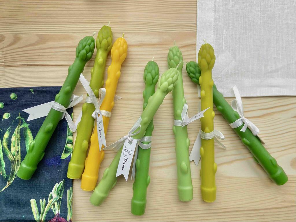 Свечи из пчелиного воска Спаржа