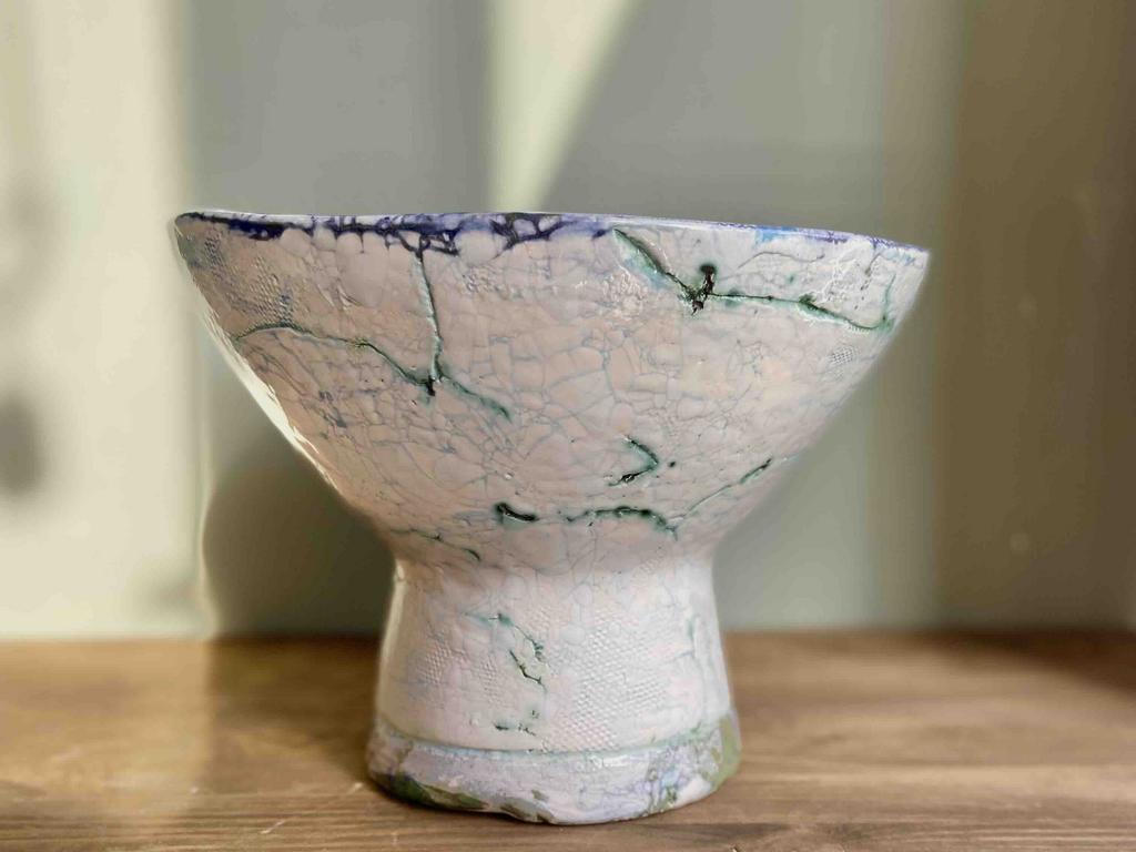 Ваза-чаша синяя