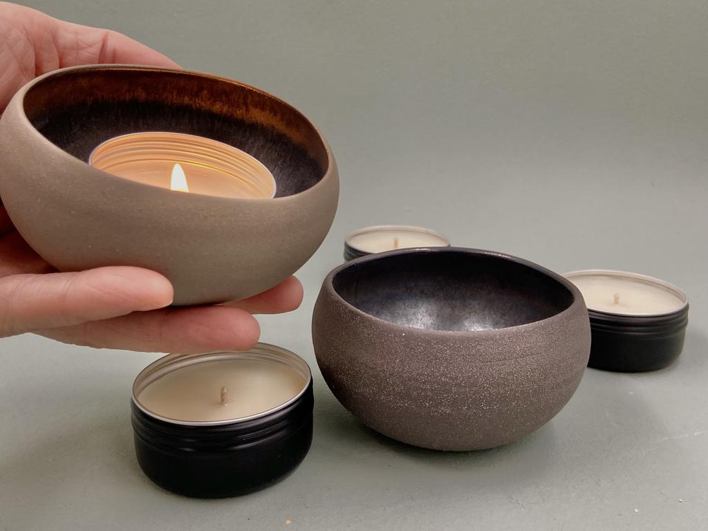 Подсвечники камушки