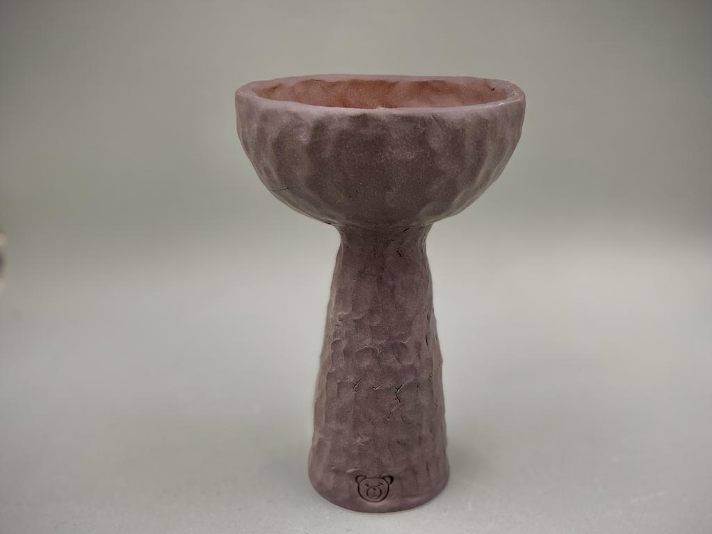 Подсвечник кубок ручной лепки