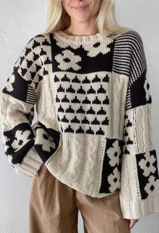 Мастер-класс Свитер Ромашки