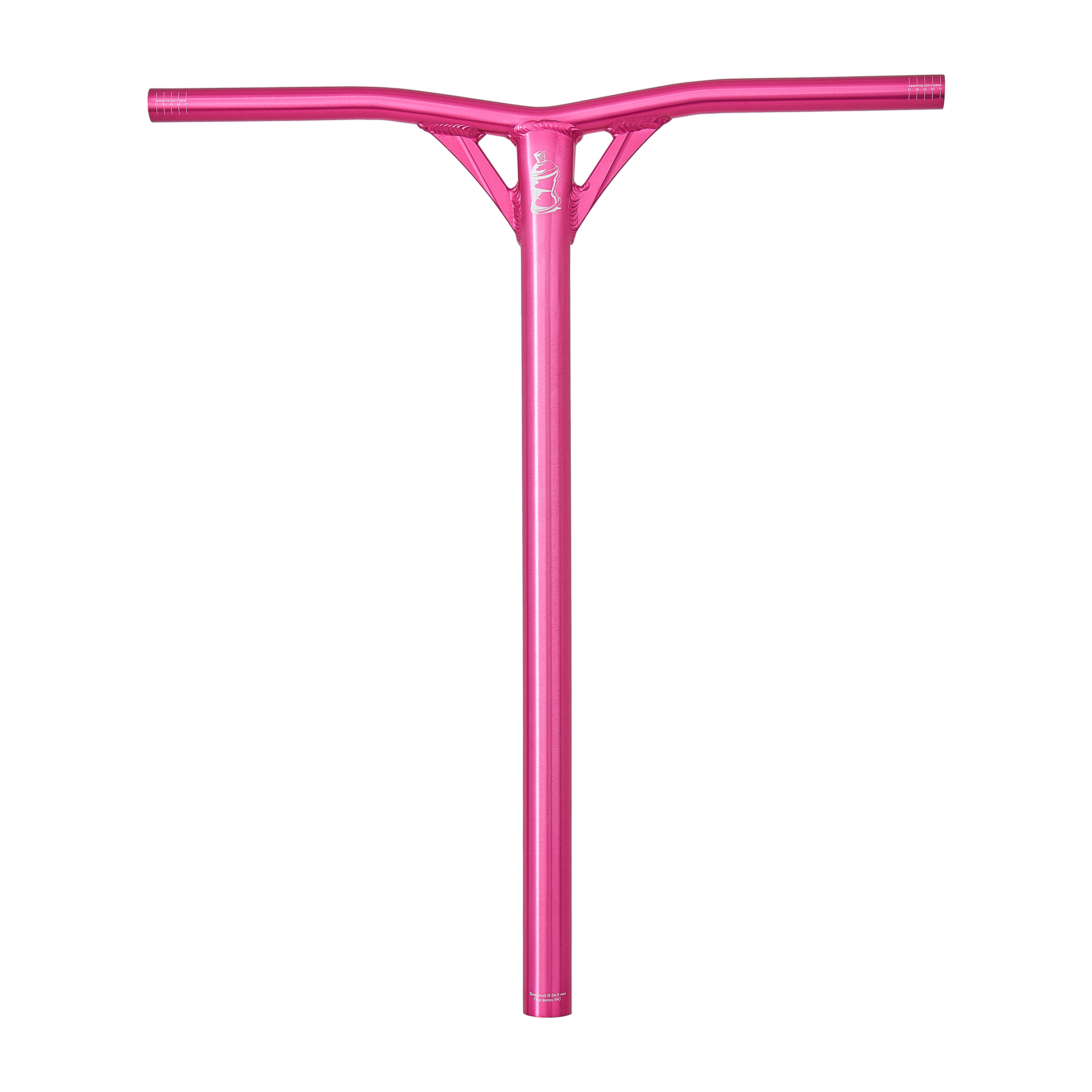 Руль Triada Air Y-образный SCS/IHC 520мм*620мм, polished bubble pink