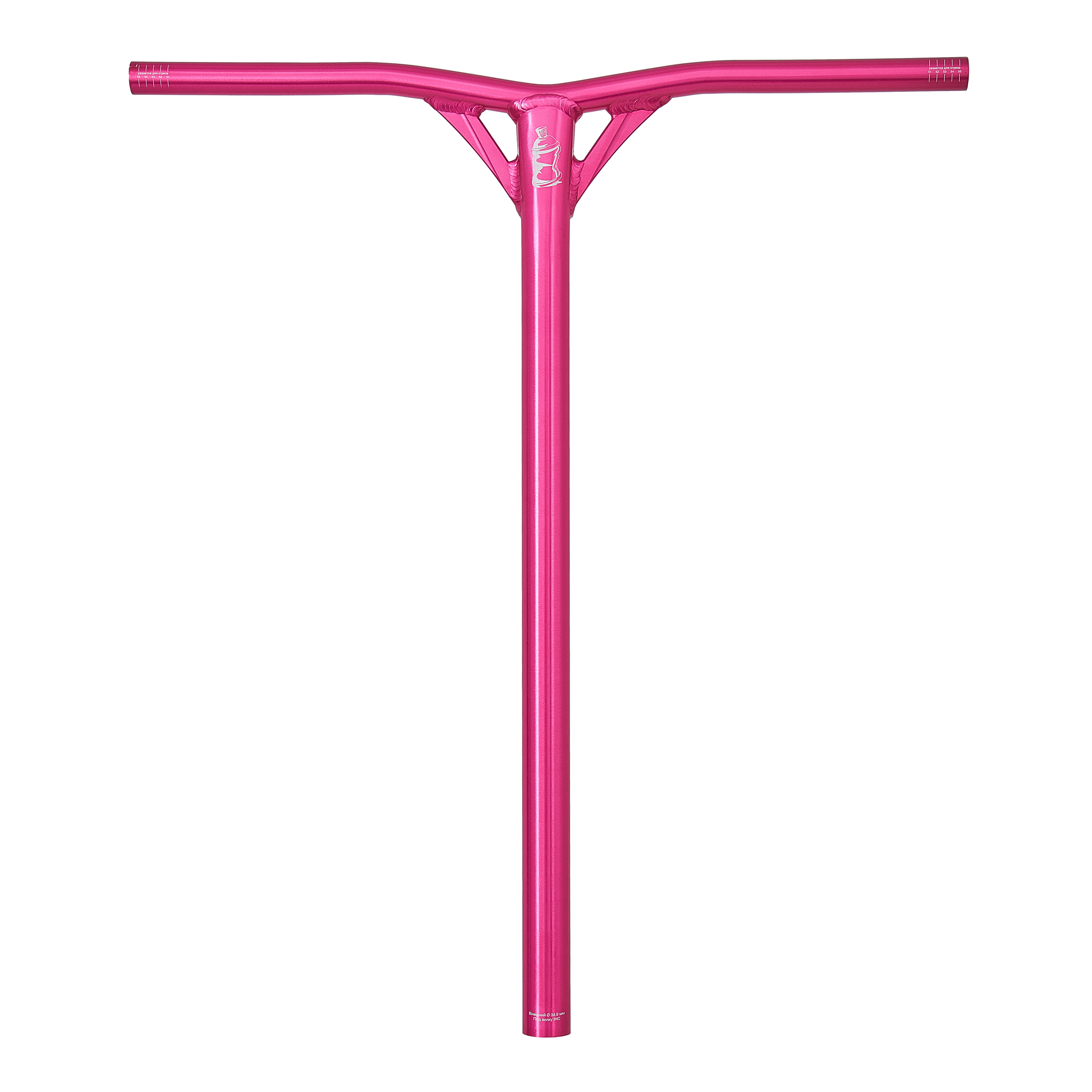 Руль Triada Air Y-образный SCS/IHC 560мм*660мм, polished bubble pink