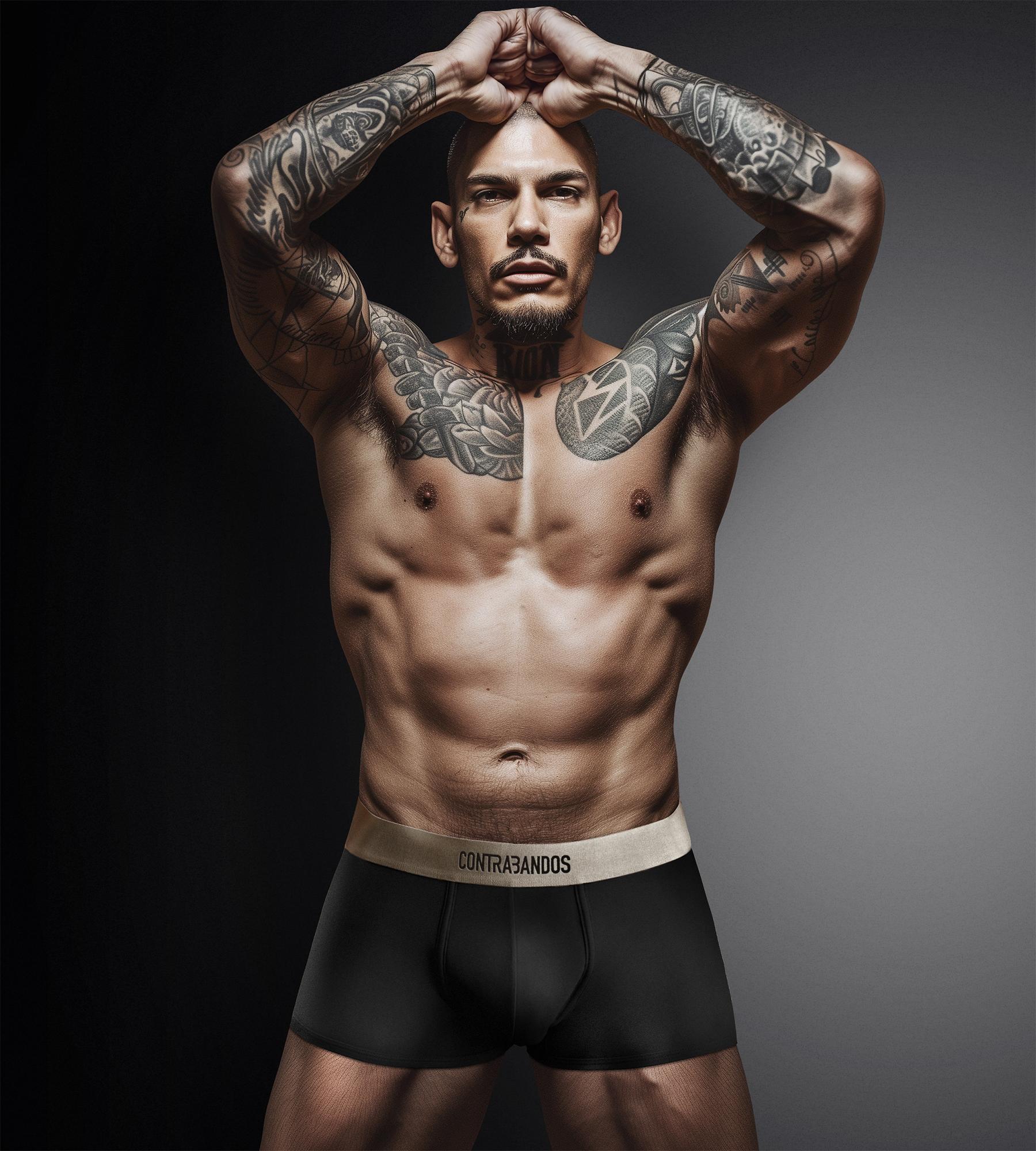 Мужские черные боксеры CONTRABANDOS BOXERS BLACK