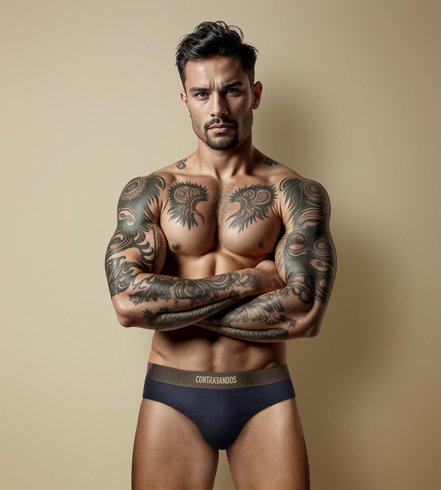 Мужские темно-синие брифы CONTRABANDOS TRUNKS NAVY